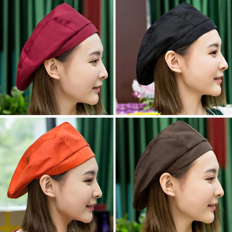 Top Trends: Chef Work Advance Hats Cloth Cap Beret Fast Food Hat Waitress Hotel Restaurant Breathable Belt Shoppable Styles