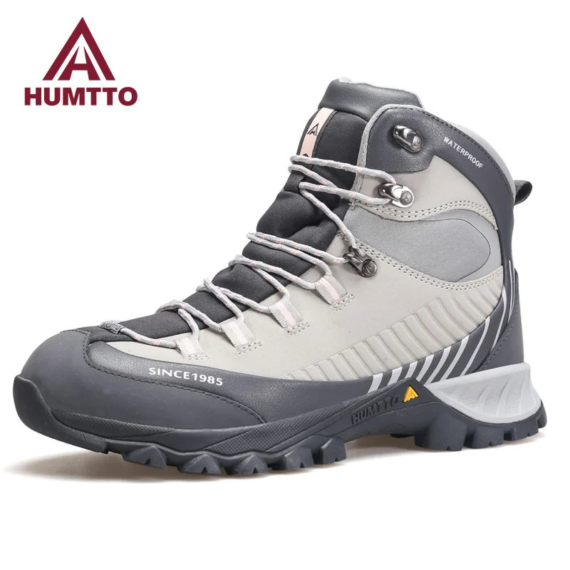 Top Trends: HUMTTO Waterproof Boots Women Luxury Designer Hiking Shoes For Womens Outdoor Climbing Trekking Sneakers New Leather Ankle Boots Shoppable Styles