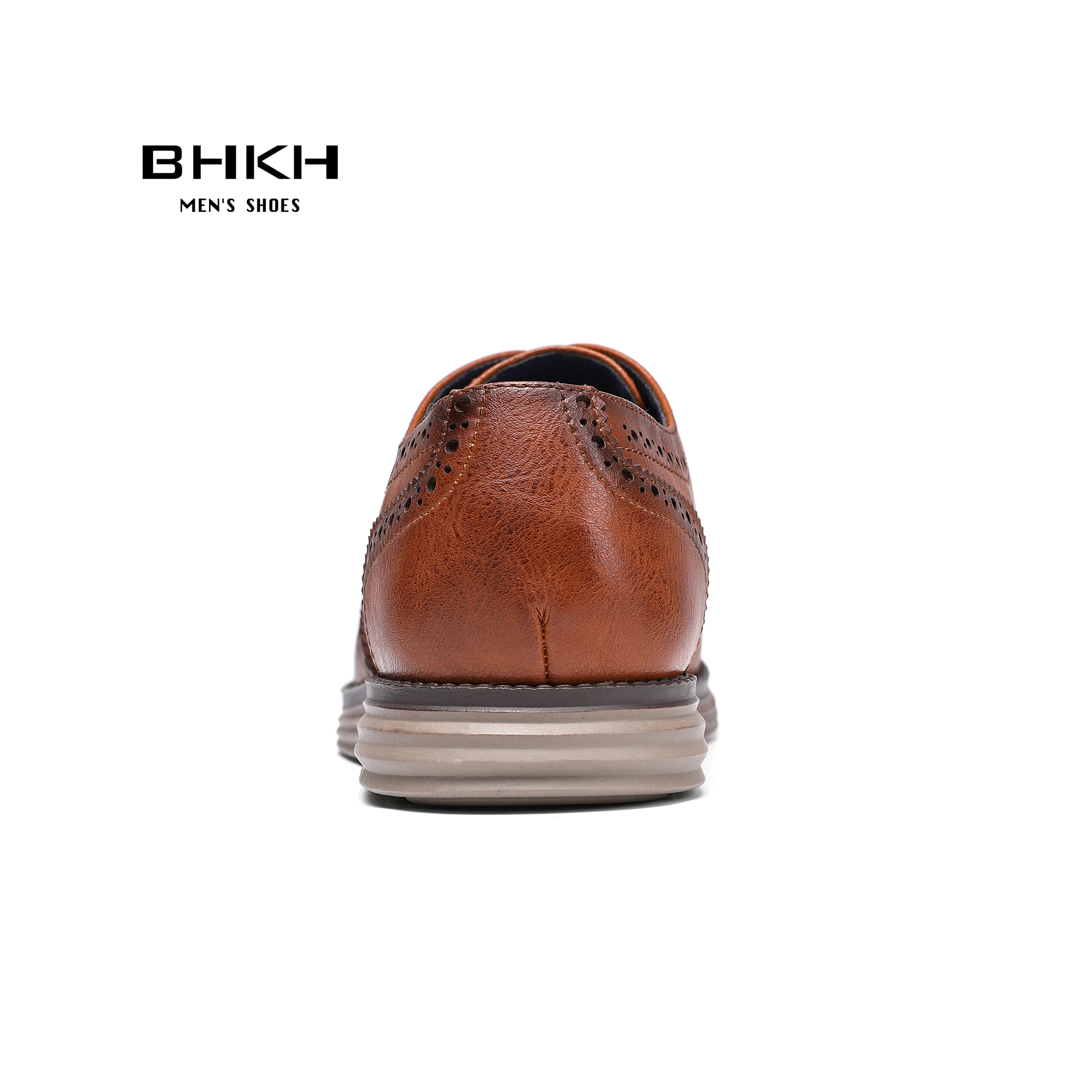 Top Trends: BHKH 2022 Autumn Man Dress Shoes Genuine Leather Lace-up Men Casual Shoes Smart Business Office Work Footwear Men Shoes Shoppable Styles - Image 3