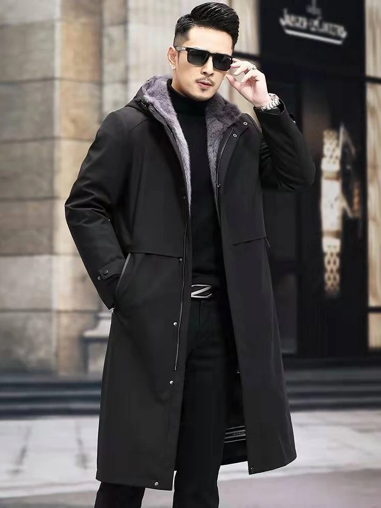 Top Trends: Men's Winter Warm Jacket Extended Winter Padded Jacket Imitation Mink Fur Detachable Inner Tank Coat Shoppable Styles - Image 2