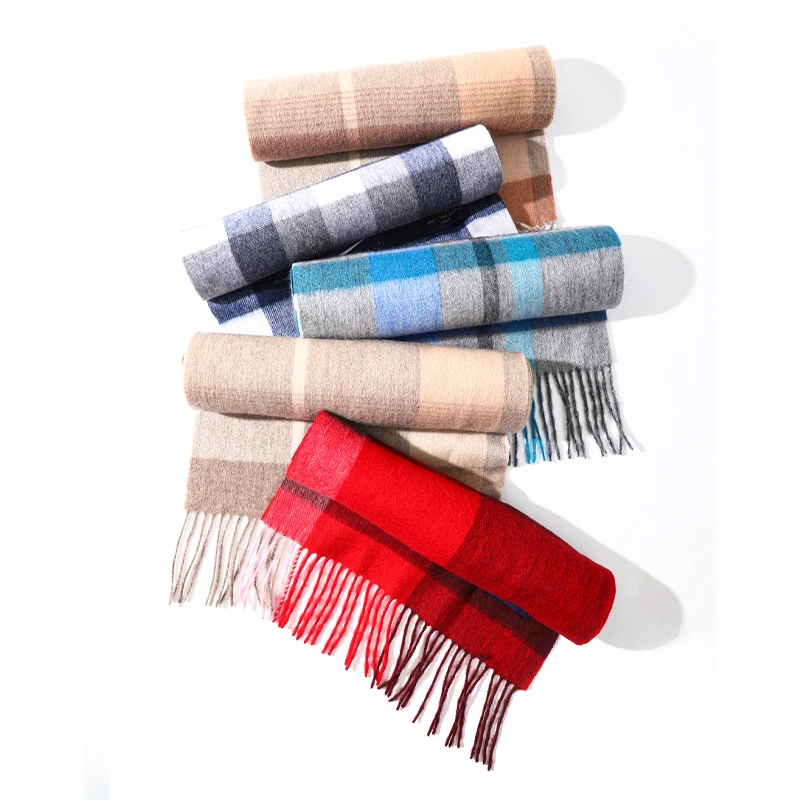 Top Trends: Women Warm Classic Lattice Scarf Fashion Casual Popular Cashmere Couple Plaid Winter Men Business Unisex Muffler Hijab Shoppable Styles