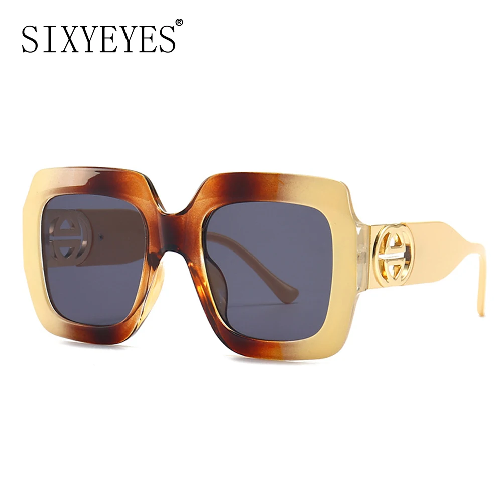 Top Trends: 2023 Retro Oversized Square Sunglasses Women Luxury Brand Big Frame Sun Glasses For Men Vintage Punk Shades UV400 Tendy Eyewear Shoppable Styles