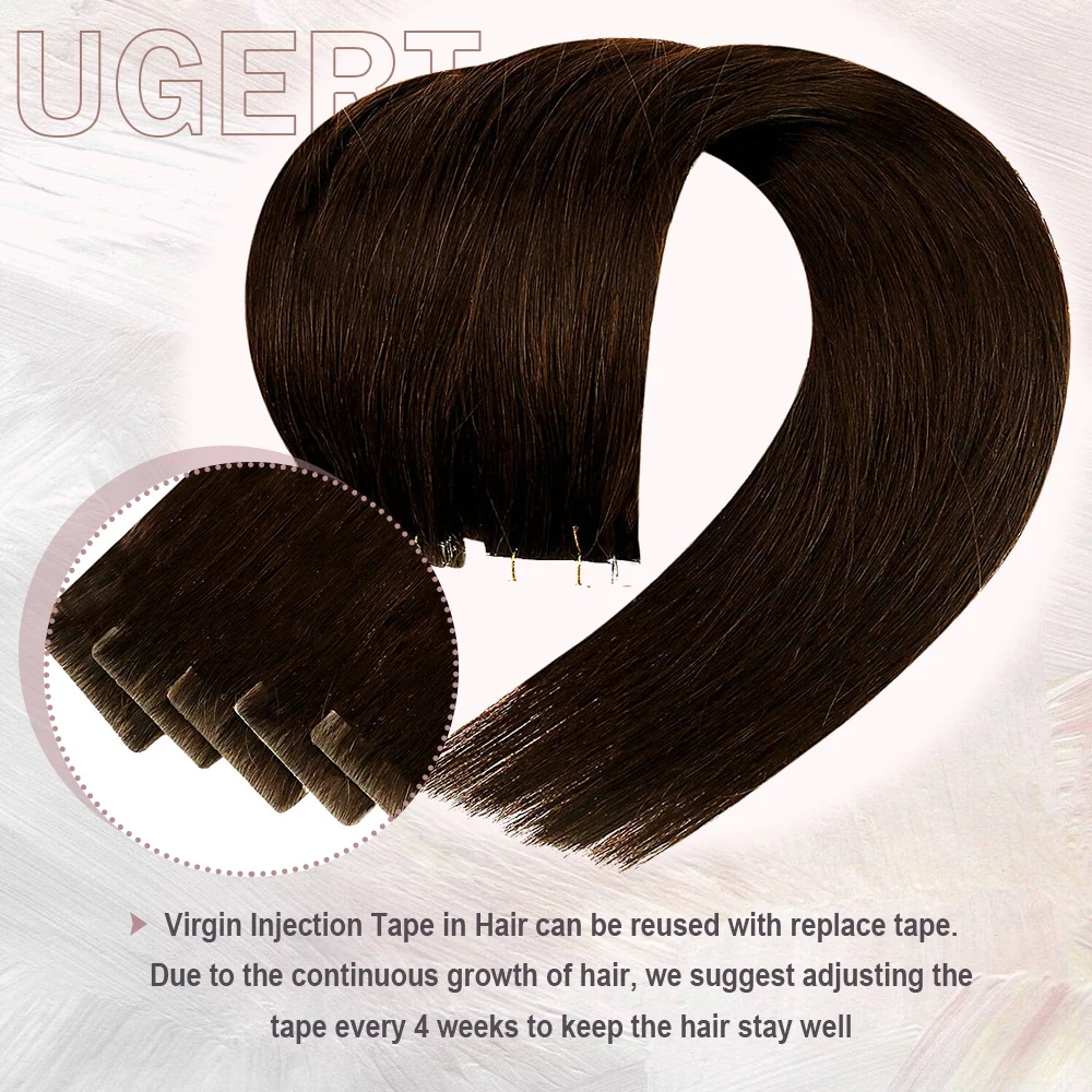 Top Trends: 12 Months Ugeat Invisible Tape In Human Hair Extensions 10A Grade Seamless Skin Weft Injection Virgin Tape In Hair 2.5G / Pieces Shoppable Styles - Image 3