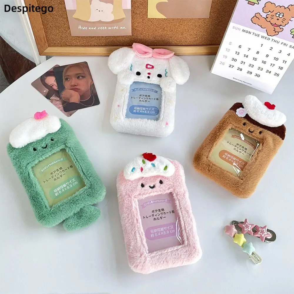 Top Trends: Plush Cartoon Photocard Holder INS Cute ID Credit Card Holder Girl Kpop Idol Photo Card Cover Bag Pendant Shoppable Styles