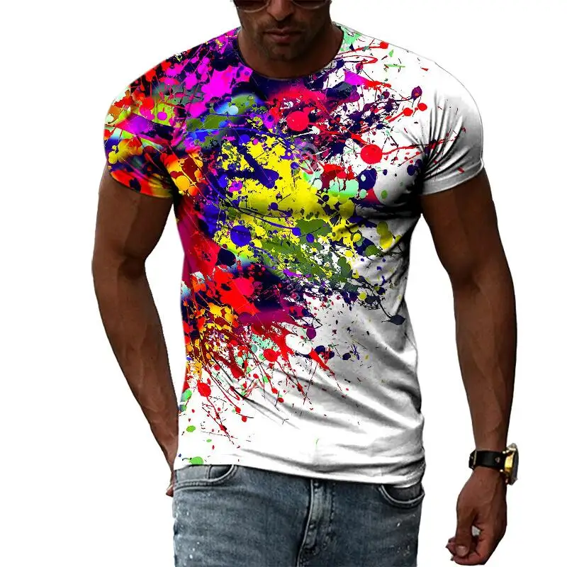 Top Trends: Summer Fashion Creative Flower Graphic Men T-shirts Casual 3D Print Hip Hop Harajuku Personality Round Neck Short Sleeve Top Shoppable Styles