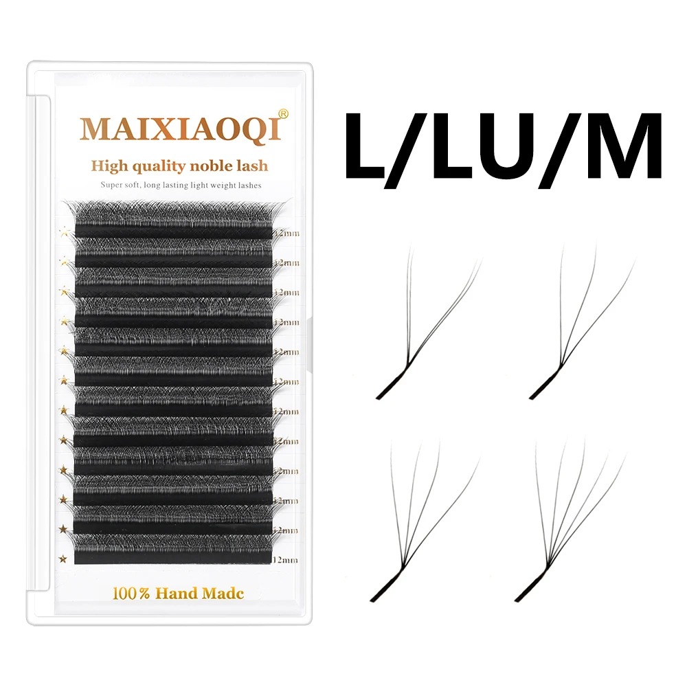 Top Trends: MAIXIAOQI L / LU / M Curl YY 3D 4D 5D W Shape Eyelash Extension Hand Woven Soft Light Natural Lashes Premade Volume Fan Eyelashes Shoppable Styles