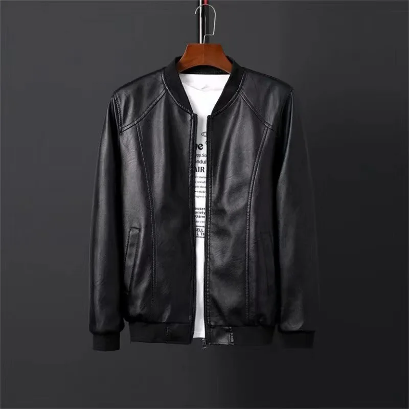 Top Trends: New Spring Autumn Men's Brand Jacket Solid Color Autumn Soft Leather Men's Fashion Thin Long Sleeve Zipper Coat Shoppable Styles