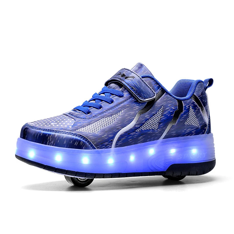 Top Trends: Kids Shoes With Wheels LED Light Shiny Roller Skates Shoes Kids Gifts Boys Girls The Best Gift For Party Birthday Christmas Day Shoppable Styles