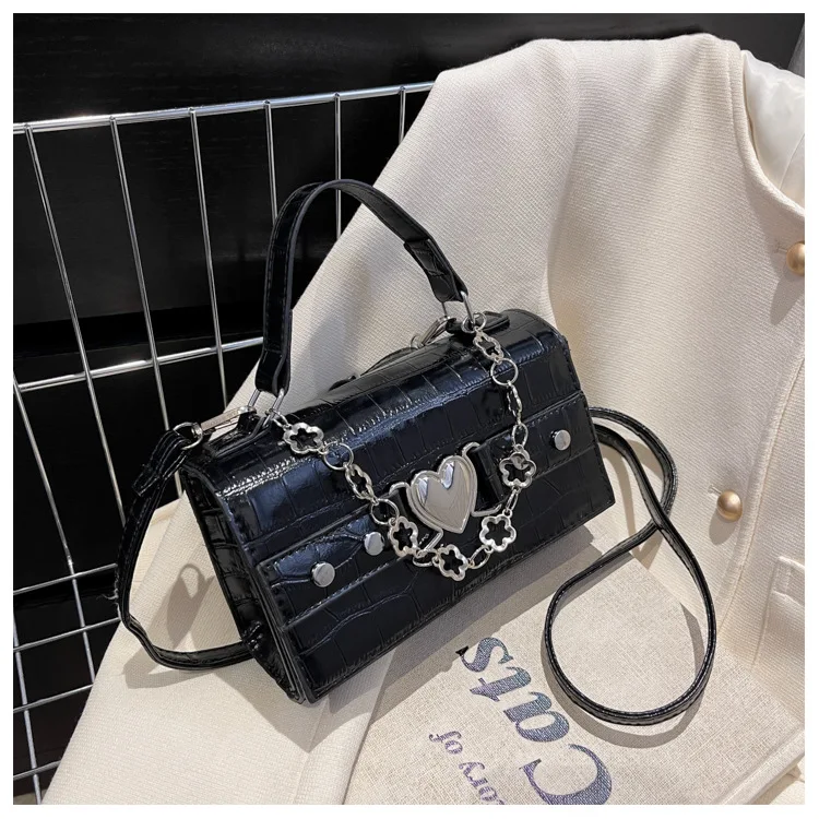 Top Trends: Harajuku Gothic Shoulder Bag Woman Metal Punk Moto Biker Style Female Handbags Cross Paper Clip Rabbit Dark Messenger Bag Purses Shoppable Styles