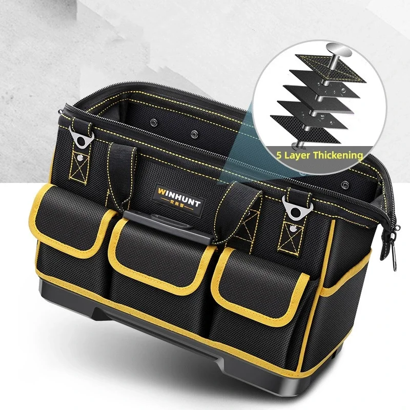 Top Trends: Large Capacity 23 Inch Oxford Cloth Professional Maintenance Reinforced Electrician Square Working Tool Bag Storage Toolkit Shoppable Styles - Image 2