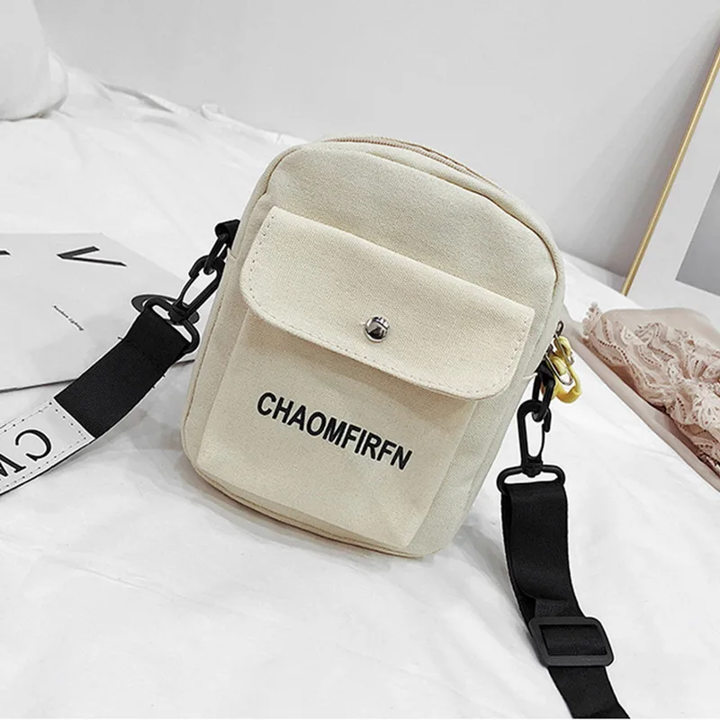 Top Trends: Women Bag Shoulder Chest Bag Printed Cute Wallet Multifunction Mobile Phone Canvas Small Coin Purse Crossbag 2022 New Style Shoppable Styles