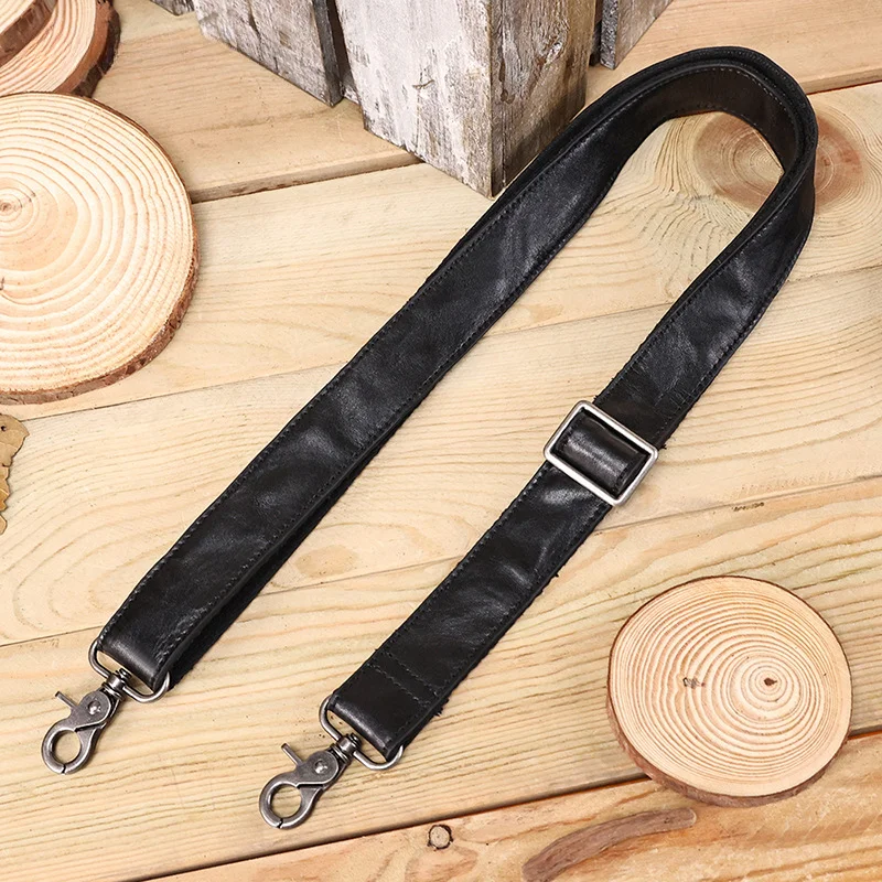 Top Trends: Leather Replacement Shoulder Bag Strap For Briefcase Men Crossbody Shoulder Bags Strap Adjustable Black Brown Bag Accessories Shoppable Styles