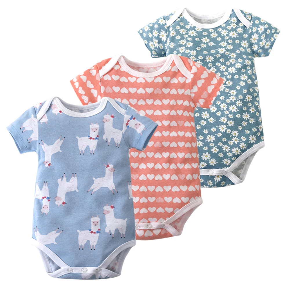 Top Trends: Newborn Bodysuit Baby Babies Bebes Clothes Short Sleeve Cotton Printing Infant Clothing 1pcs 0-12 Months Shoppable Styles