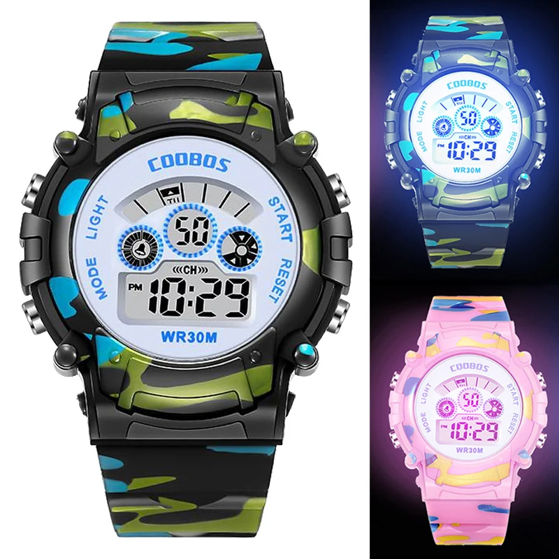 Top Trends: Luminous Children LED Electronic Digital Watch Chronograph Clock Sport Watches 5Bar Waterproof Kids Wristwatches For Boys Girls Shoppable Styles