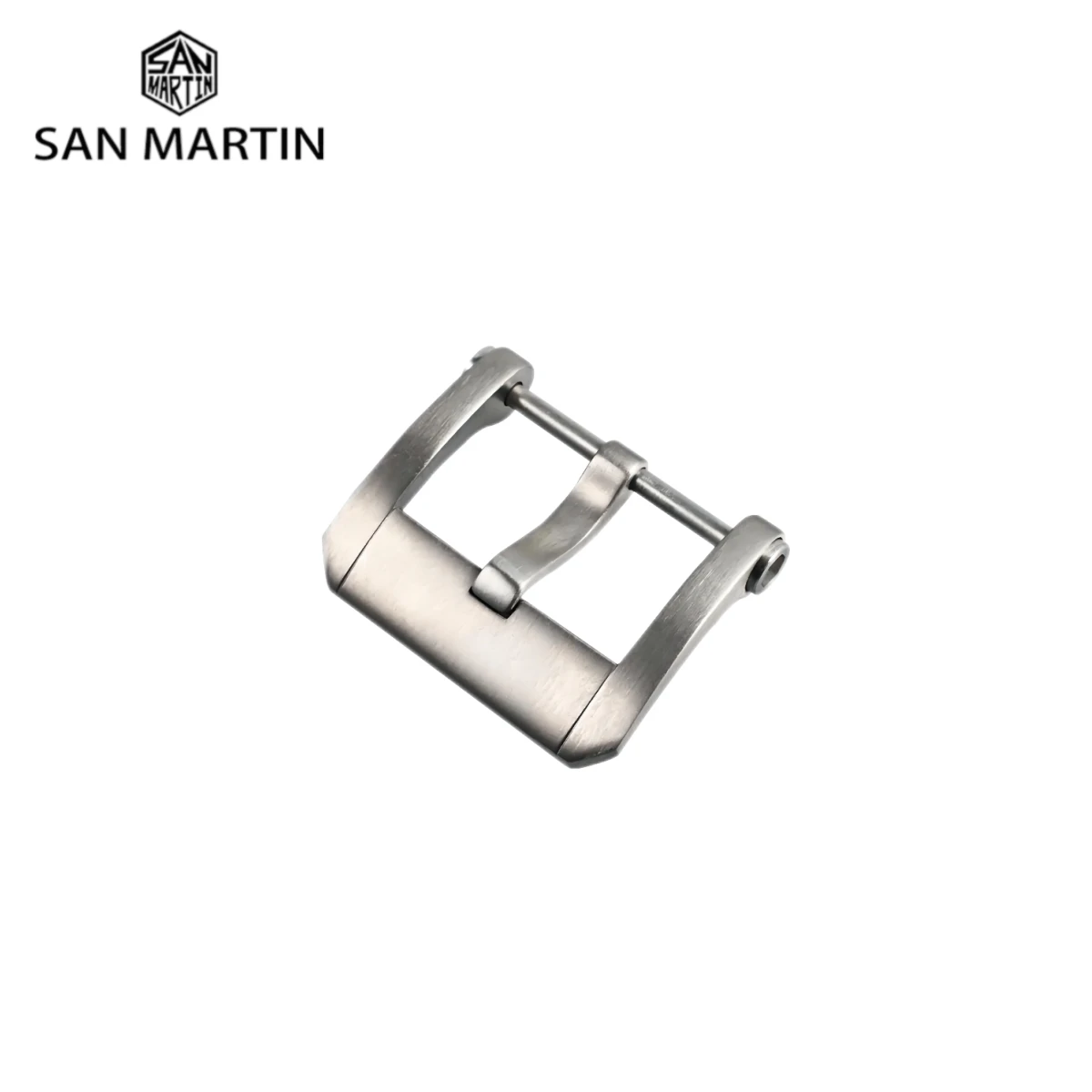 Top Trends: San Martin Watch Band Pin Buckle Titanium 20mm Watchband Strap Clasp Silver Spray Sand Brushed Watch Accessories Shoppable Styles