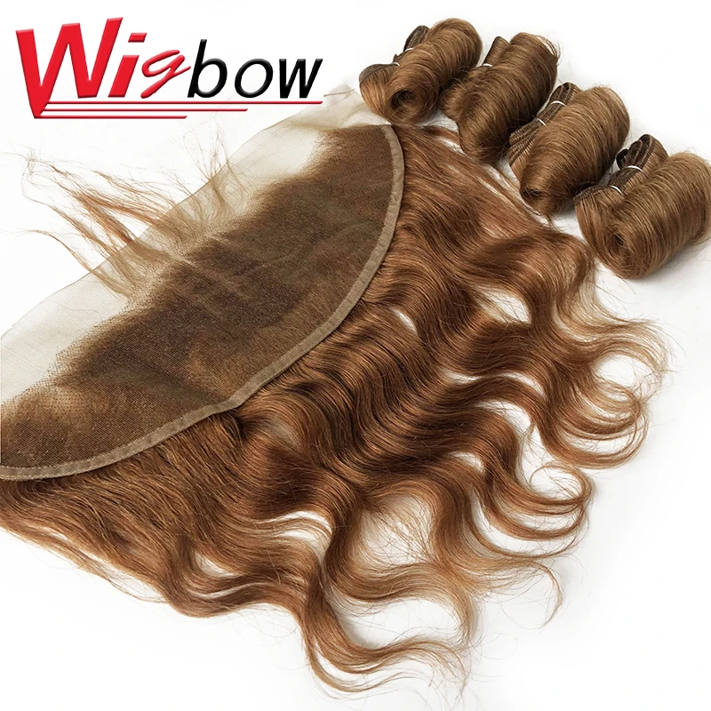 Top Trends: Human Hair Bundles With Body Wave Frontal Ombre Brazilian Curly Weaving Bundles With Closure Frontal 13x4 HD Transparent Lace Shoppable Styles