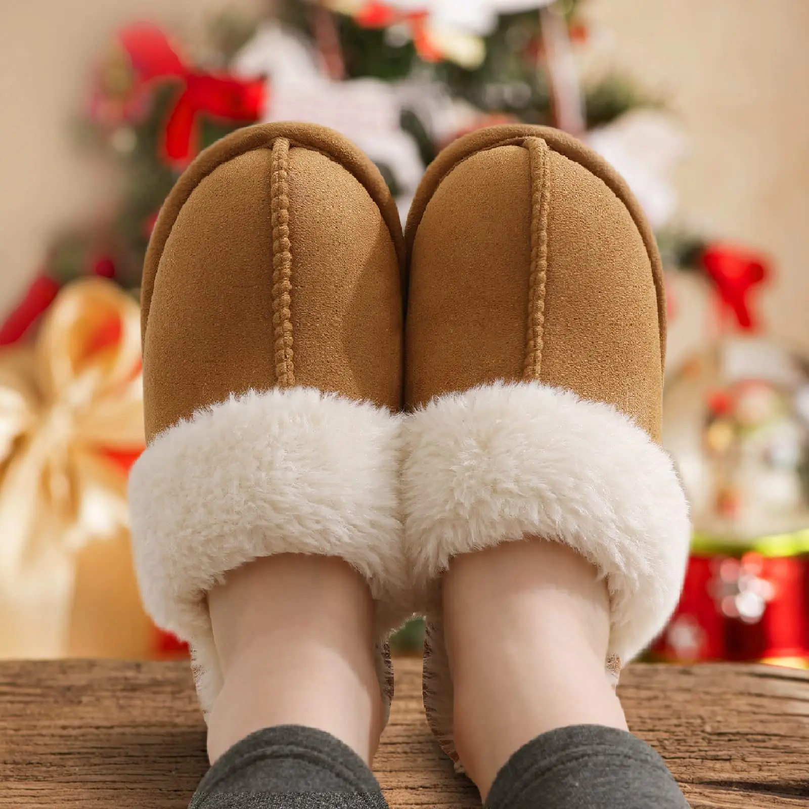 Top Trends: Bebealy Indoor Home Fluffy Slippers For Women Winter Fluffy Suede Fur Shoes For Women Classic Cozy Padded Slippers House Shoes Shoppable Styles