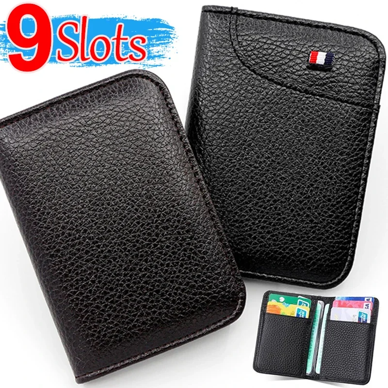 Top Trends: Men's Card Holder Thin Mini Wallet Card Storage Bag Unisex Exquisite Pu Coin Purse Rfid Blocking Bank Card Cash Storage Pouch Shoppable Styles