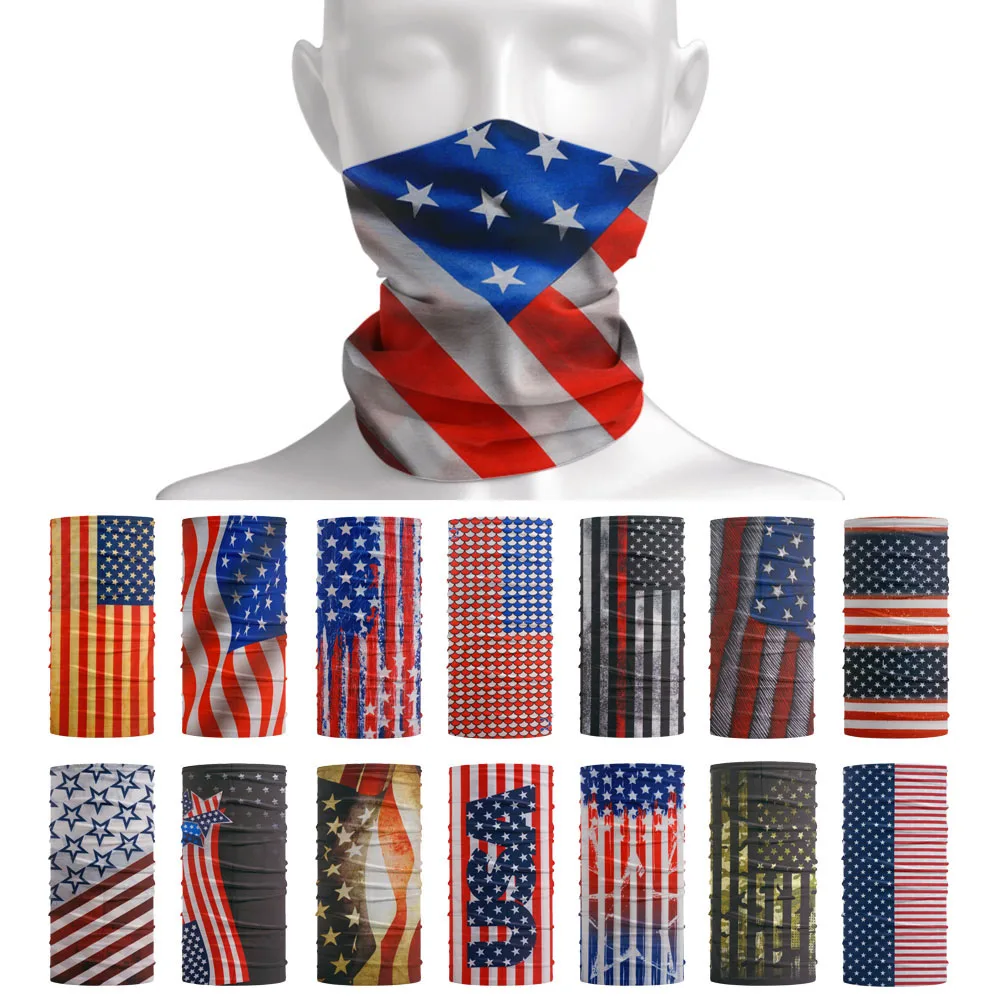 Top Trends: USA Flag Pattern Sun Protective Scarf Multipurpose Hiking Headband Fishing Cycling Face Shield American Riding Skiing Bandana Shoppable Styles