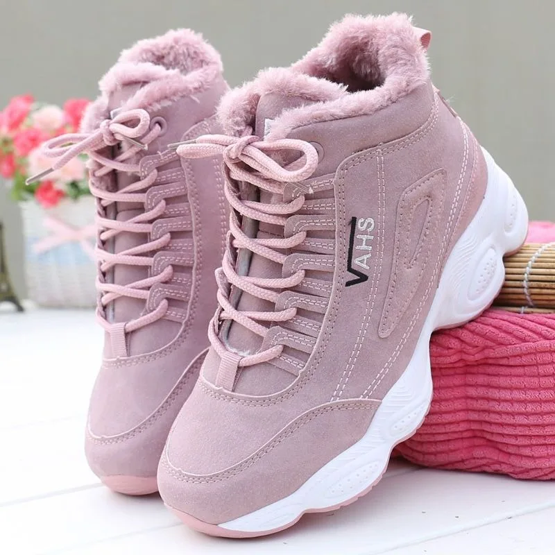 Top Trends: 2023 Winter Women Sneakers Fashion Warm Plush Vulcanize Shoes Outdoors Platform Walking Running Shoes Botas Mujer Ankle Boots Shoppable Styles