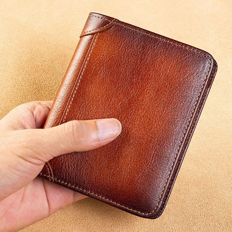 Top Trends: High Quality Genuine Leather Men Wallets República Federativa Do Brasil Printing Short Card Holder Purse Billfold Men's Wallet Shoppable Styles - Image 6