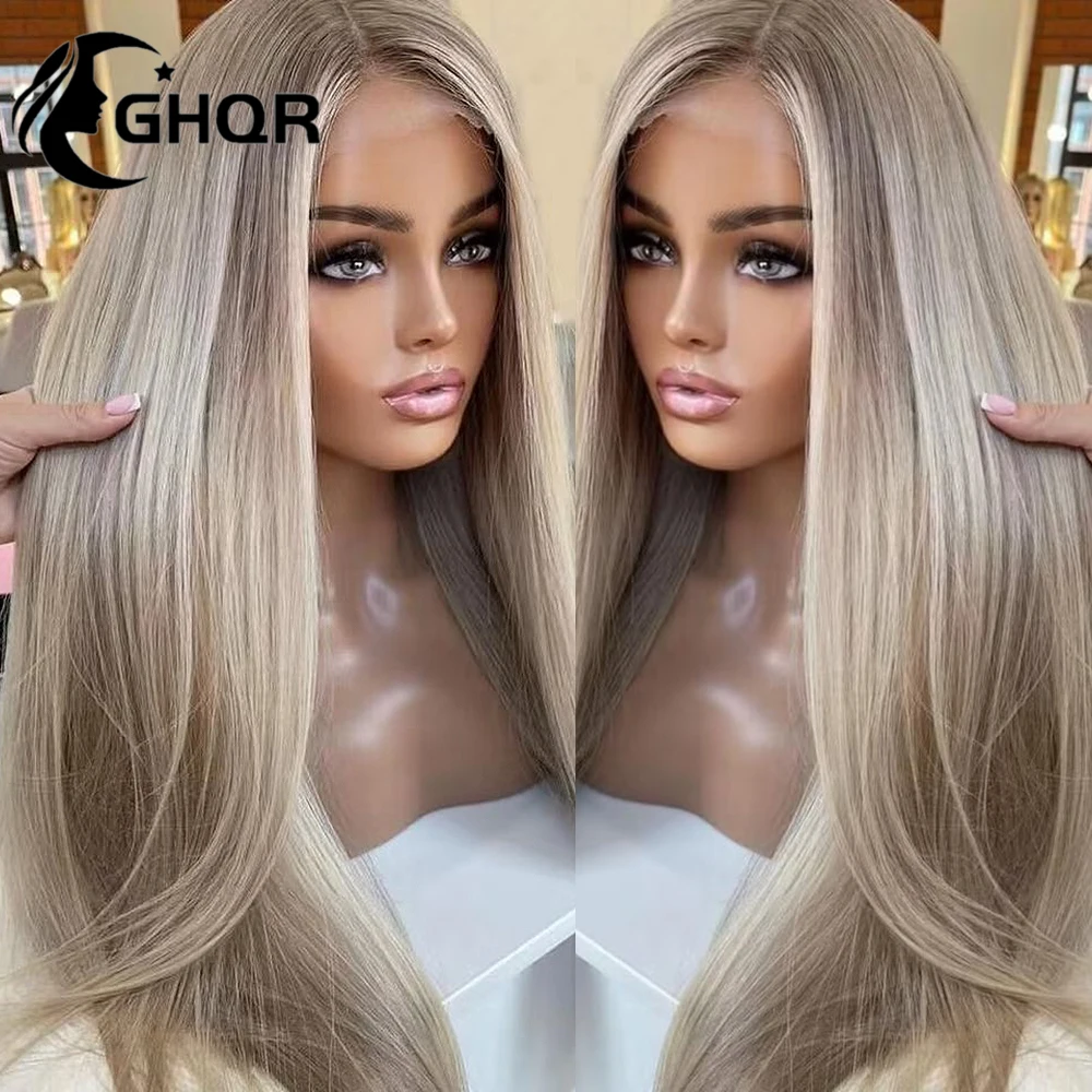 Top Trends: 13x6 Hd Transparent Lace Frontal Wig Human Hair 613 Blonde Colored Straight Ash Blonde Full Lace Human Hair Wigs Ombre Highlight Shoppable Styles