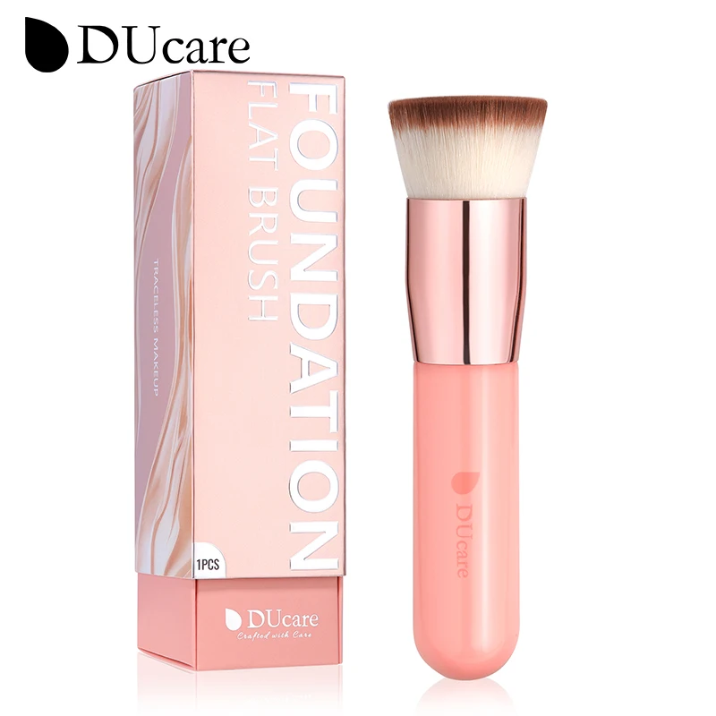 Top Trends: DUcare Foundation Brush Flat Top Kabuki Makeup Brushes Synthetic Hair Liquid Blending Mineral Powder Buffing Stippling Cosmetics Shoppable Styles