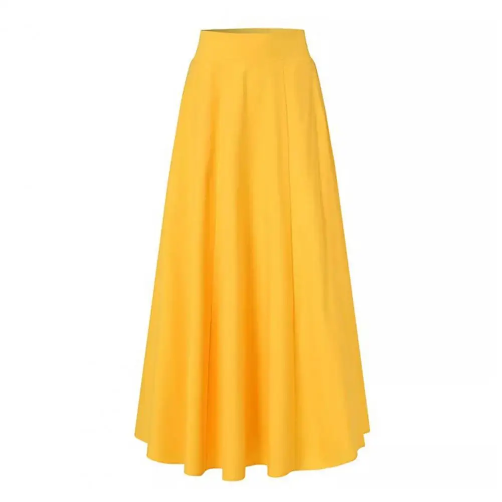 Top Trends: Summer New In Skirt Two Pockets High-Waist Elastic Waist Pleated Large Hem Clothing Matching Oversized Women A-Line Solid Skirt Shoppable Styles - Image 5