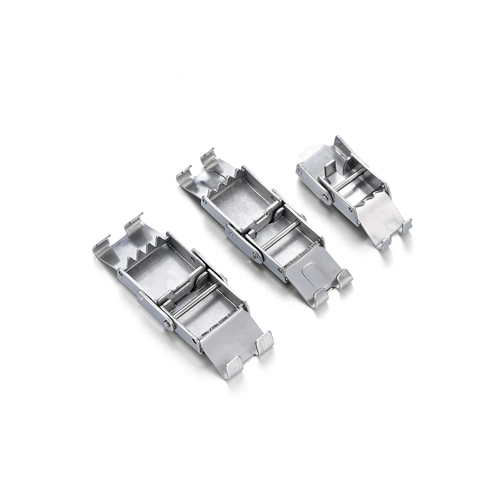 Top Trends: 5pcs Stainless Steel Clasp Crimp Jaw Hook Watch Band Clasps Connect Lace Buckle For DIY Leather Silicone Bracelet Jewelry Making Shoppable Styles - Image 5