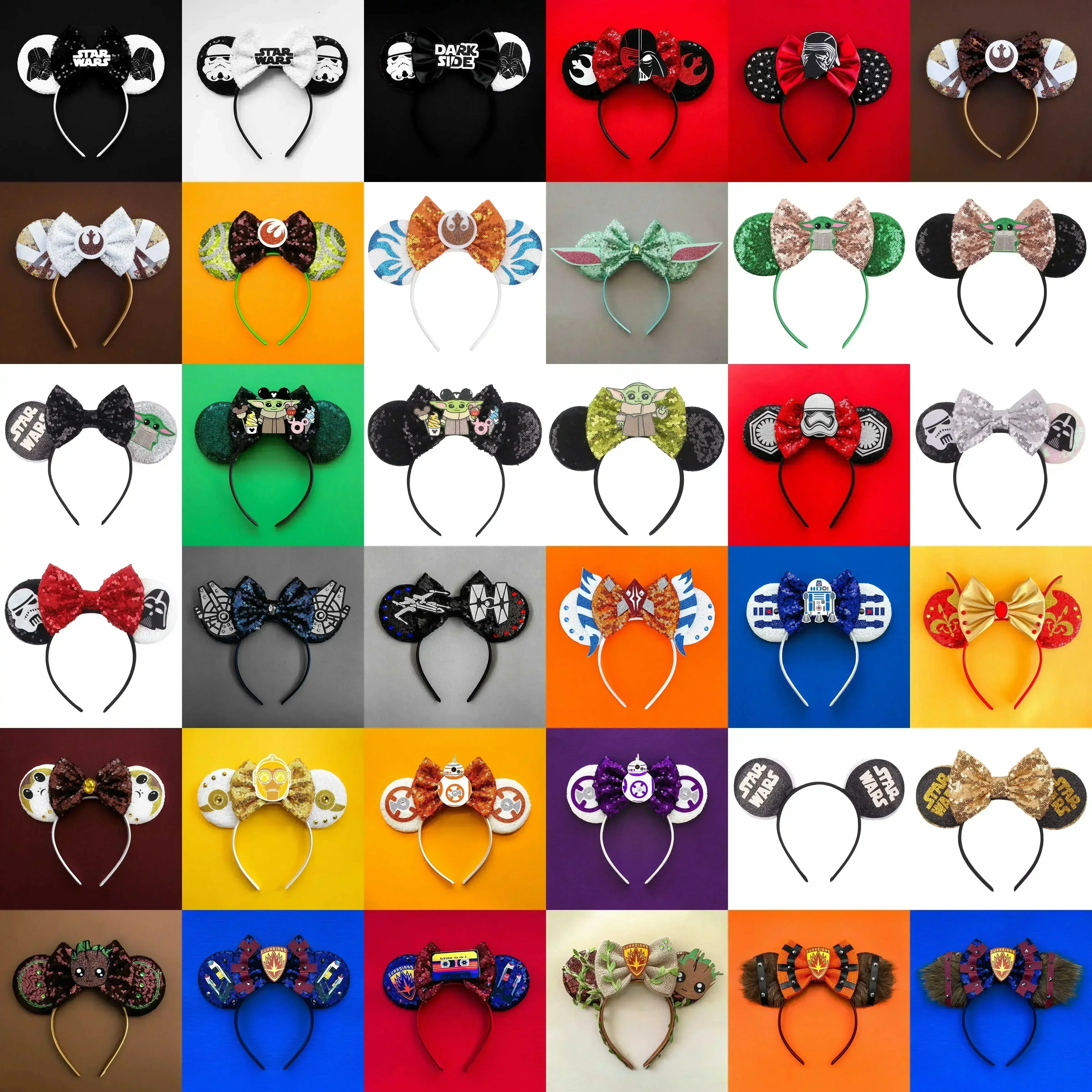 Top Trends: Disney Marvel Star Wars Ear Headbands For Adults Grogu Master Yoda Ears Hairbands Women Bow Hair Accessories Girls Kids Headwear Shoppable Styles - Image 2