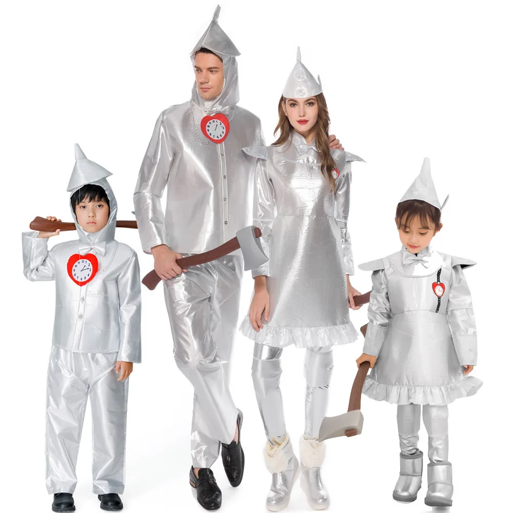 Top Trends: Tin Man Costume For Men Kid Adult Role Play Halloween Carnival Tinman Cosplay Outfit Costume Clown Circus Party Fancy Dress Up Shoppable Styles