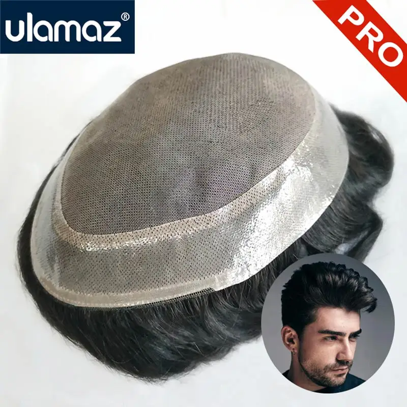 Top Trends: Fine Mono Male Hair Prosthesis Toupee Man Wig Hairpiece Unit Mens Hair Replacement Systems Human Hair Wig For Men Promotion Shoppable Styles