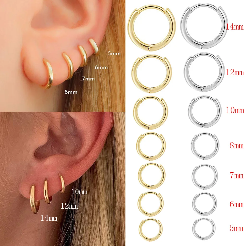 Top Trends: 18G Small Hoop Earrings For Women Tiny Cartilage Helix Daith Tragus Huggie Earrings For Men Piercing Jewelry Sleeper Ear Hoops Shoppable Styles