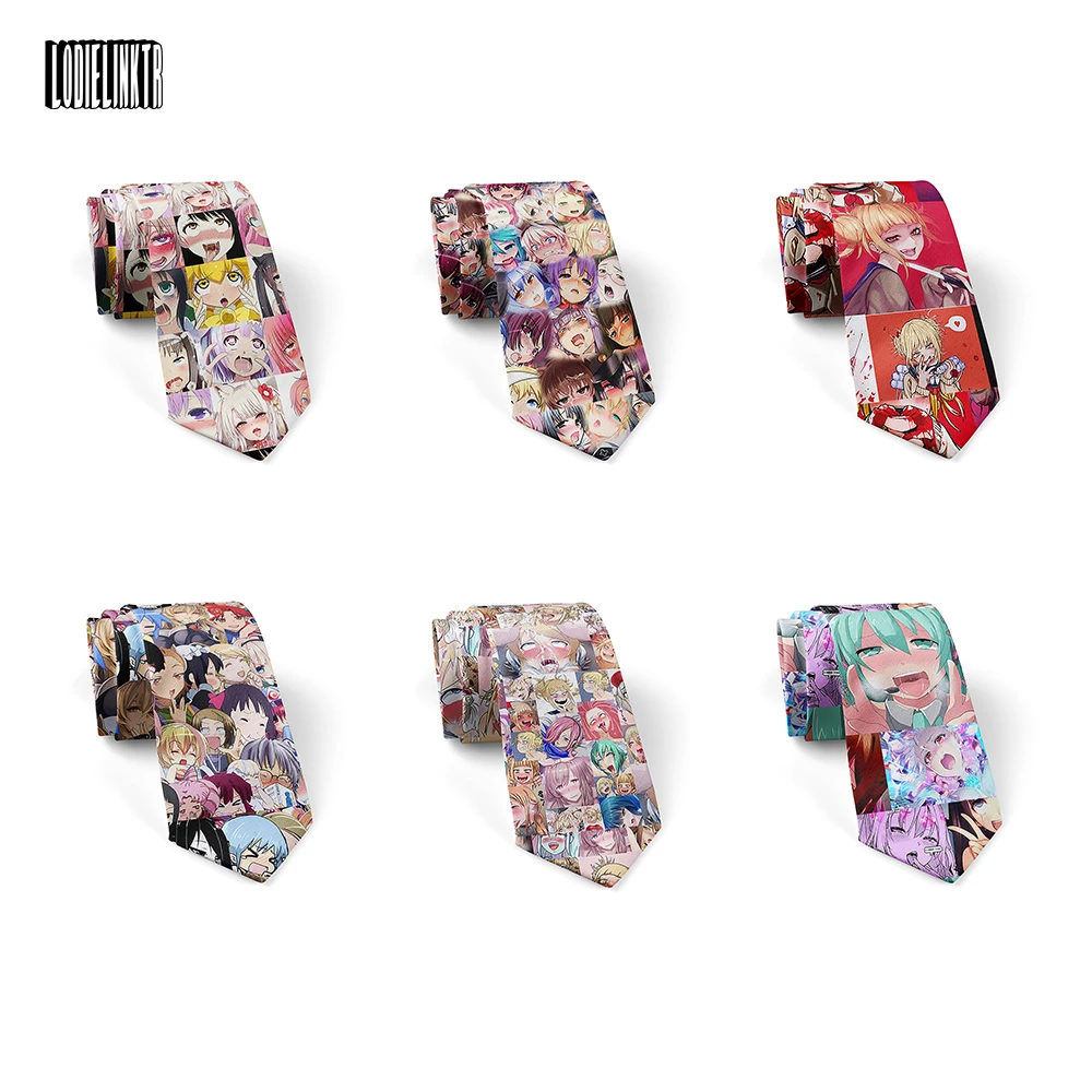 Top Trends: Cartoon Anime Tie Men Women Harajuku Japanese Two-Dimensional Cosplay Adult Necktie Daily Party Shirt Accessories Birthday Gift Shoppable Styles