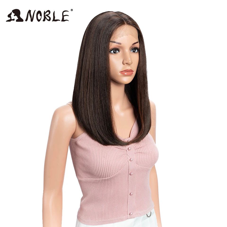 Top Trends: Noble Short Bob Wig Synthetic Lace Frong Wig Staight Bob Wig Baby Hair Wigs For Women Synthetic Hair Lace Wig Heat Resistant Wig Shoppable Styles - Image 4