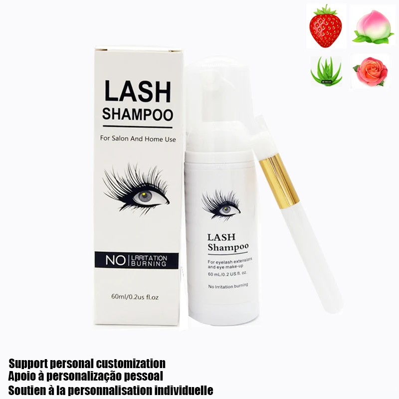 Top Trends: Lash Shampoo 60ml Eyelash Extension With Mousse Brush Eye Lash Lift Cleaning Foam For Clean Glue Wholesale Label Lash Cleanser Shoppable Styles