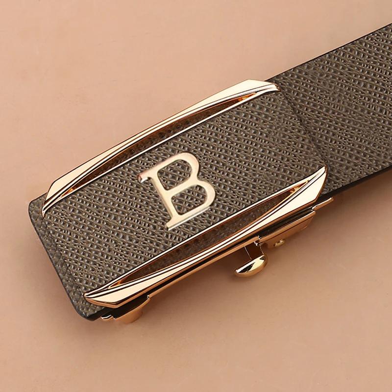 Top Trends: 2023 High Quality Coffee Genuine Leather Belt B Letter Automatic Buckle Fashion Men's Belt Designer Casual Belt Ceinture Homme Shoppable Styles