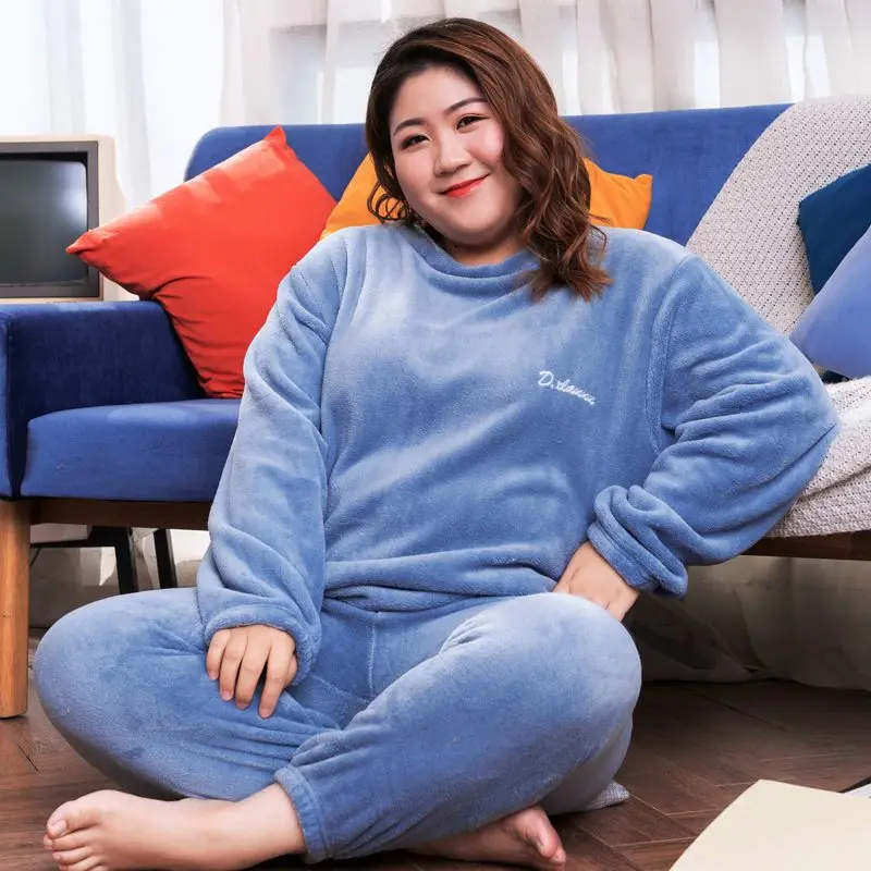 Top Trends: Pyjama Femme Chaud Winter Coral Velvet Pajama Set Fleece Sleepwear Homewear Thick Warm Velvet Female Male Suit Pyjama 4XL Shoppable Styles