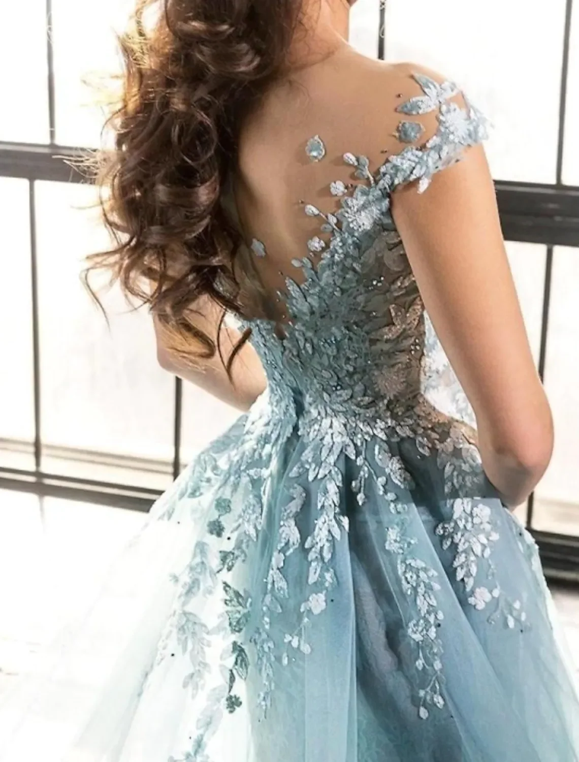 Top Trends: Vkiss 2023 Light Blue Sweetheart Neck Evening Dress Strapless Backless Tiered High Low Formal Prom Party Gowns Vestido فساتين ال Shoppable Styles