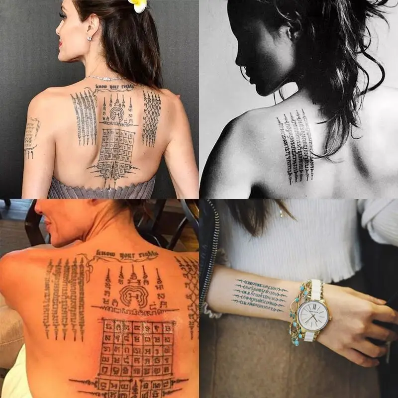 Top Trends: Totem Tattoo Stickers Tiger Thailand Style Men And Women Back Hand And Leg Fake Tattoo Shoppable Styles