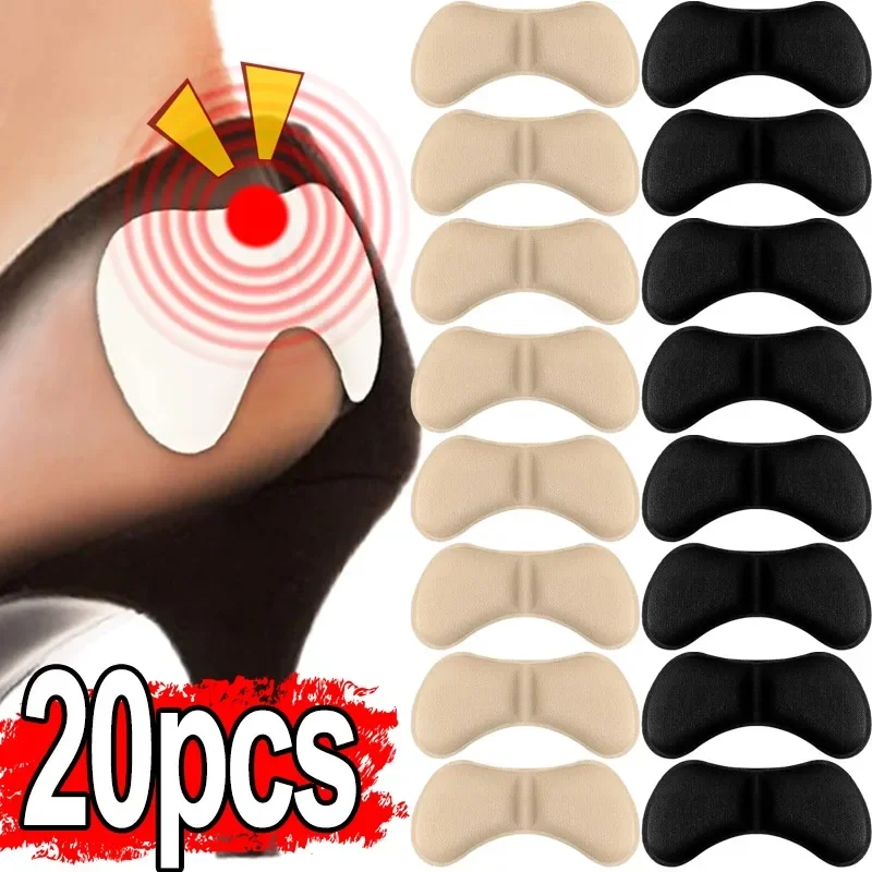 Top Trends: 10Pairs Heel Insoles Patch Women Men Anti-wear Cushion Pads For Shoes High Heel Feet Care Adjust Sizing Adhesive Sponge Insole Shoppable Styles