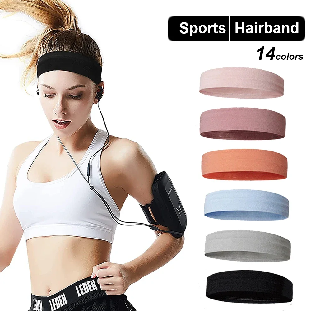 Top Trends: Thick Non-Slip Elastic Sport Headbands Running Sweat-absorbing Yoga Spa Wash Face Hairband For Women Men Hair Accessories Shoppable Styles