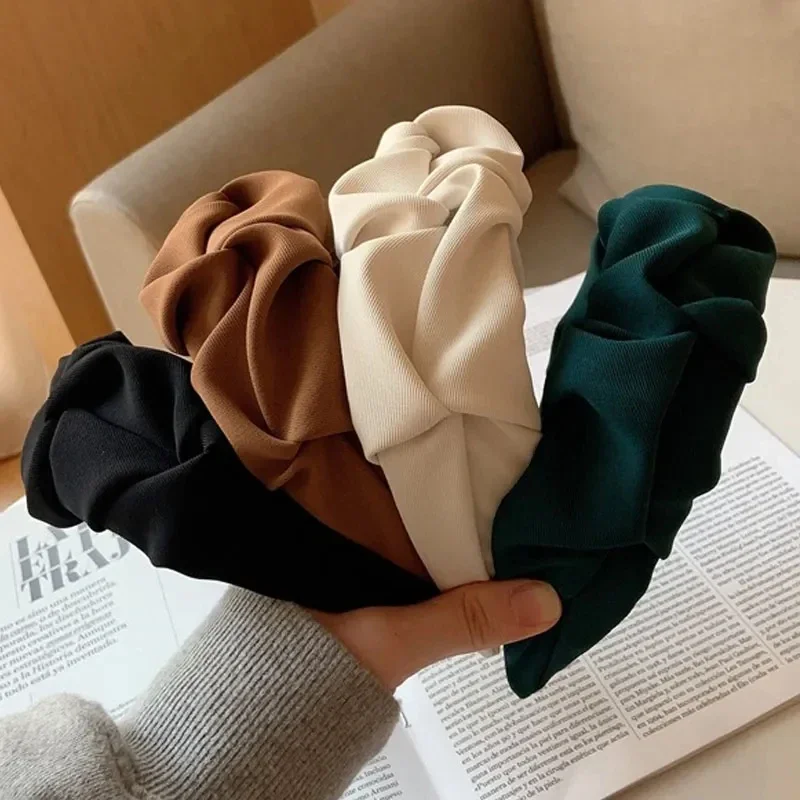 Top Trends: 2023 Fashion Hair Hoop Hair Bands For Women Girls Flower Solid Color Headbands Designer Wide Hairband Hair Accessories Headwear Shoppable Styles