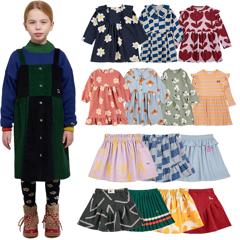 Top Trends: 2023 New Spring Autumn Girl Dresses Kid Cute Casual Short Skirt Girls Suspended Dress Children&#039;s Clothing Versatile Dress Shoppable Styles