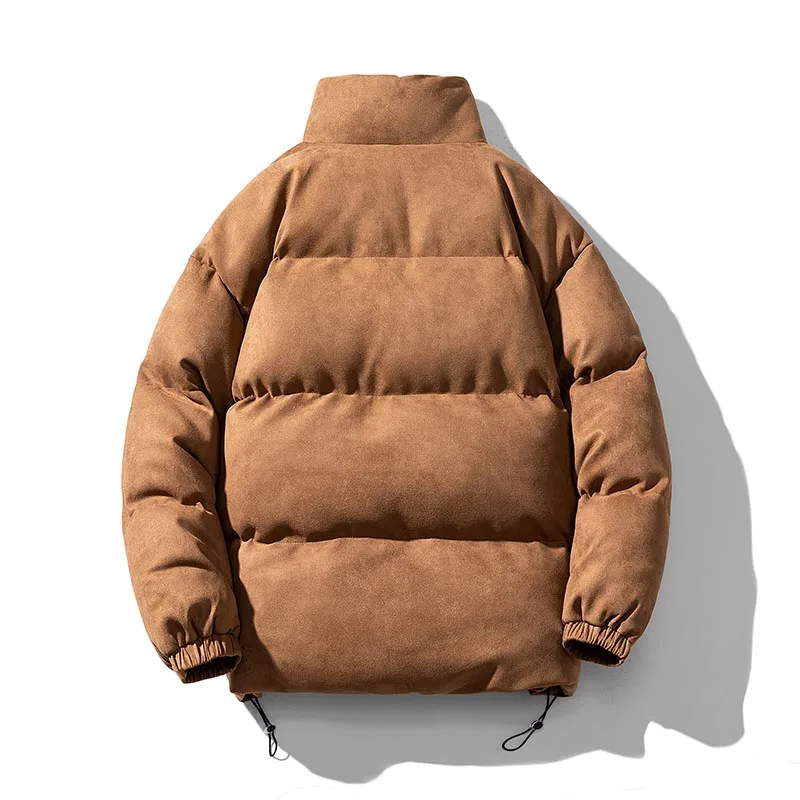 Top Trends: 2023 Winter New Retro Parkas Coat Men Various Color Bubble Jacket Oversize Warm Solid Coat Streetwear Faux Suede Puffer Jacket Shoppable Styles - Image 2