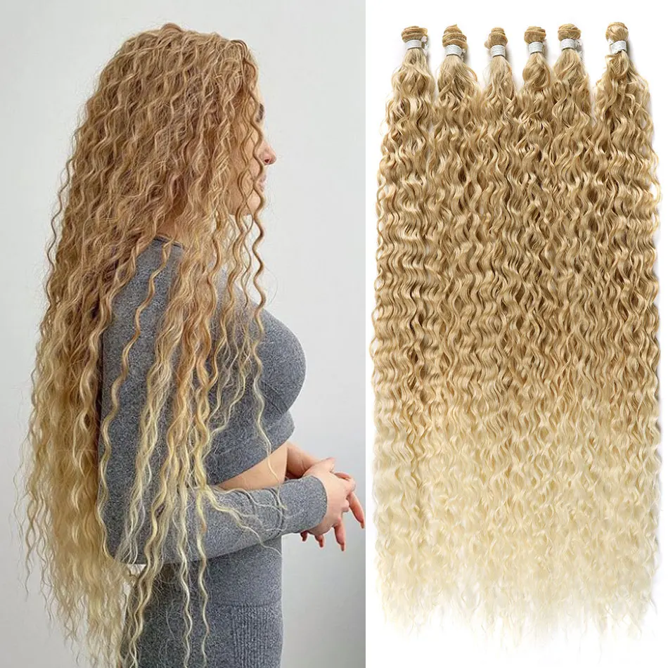 Top Trends: Synthetic Curly Hair Bundles Water Wave Extensions Weave（9PCS For One Head）Anjo Plus Heat Resistant Fiber High Quality Hair Shoppable Styles