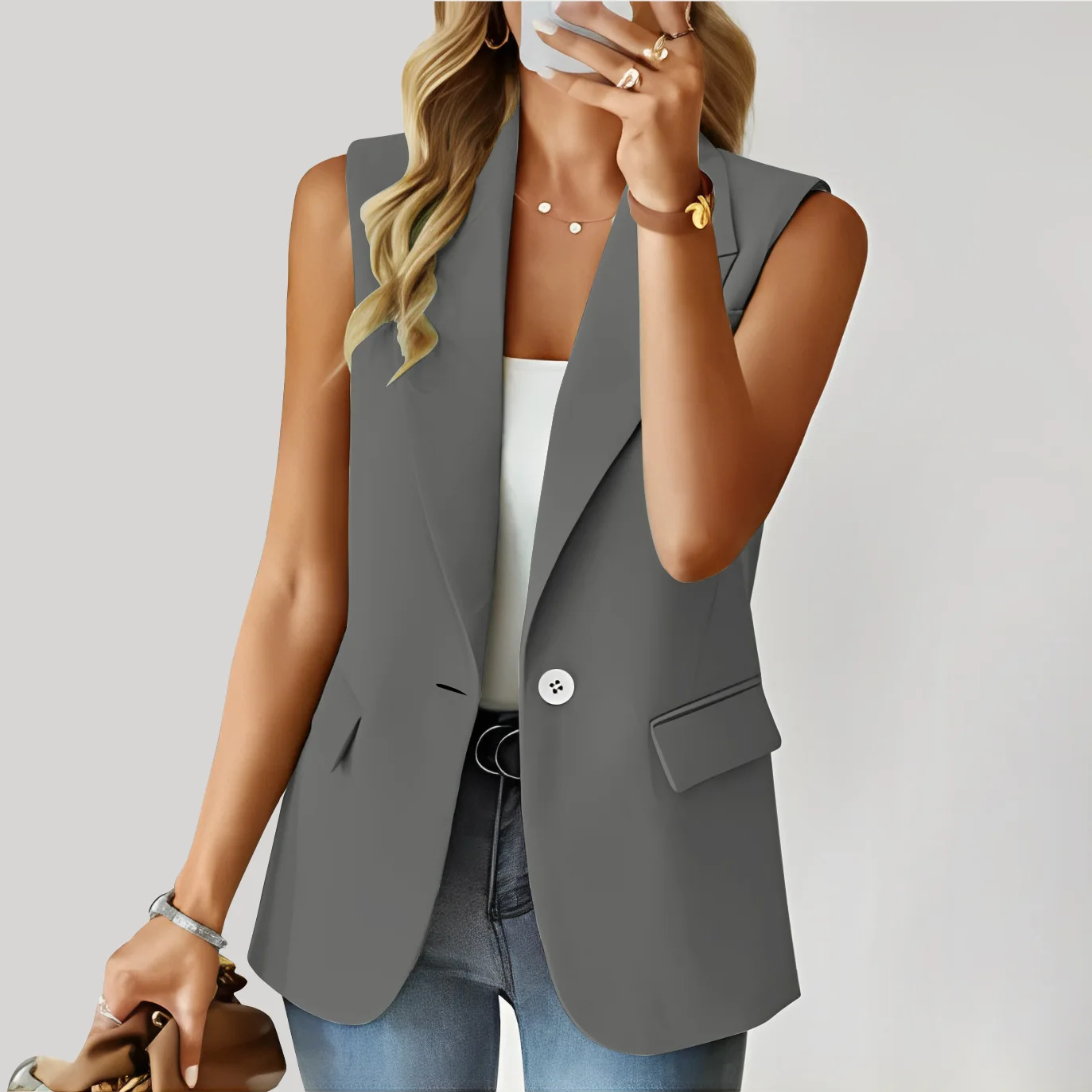 Top Trends: New Style Suit Vest Coat 2023 Spring And Summer All-match Women's Tops Slim-fit Commuting Small Suits Blazer Women Shoppable Styles