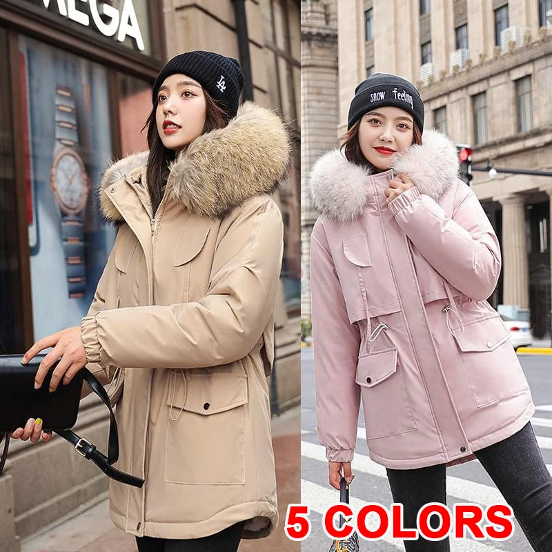 Top Trends: Fashion Women&#039;s Winter Warm Coat Artificial Fur Wool Coat Hooded Jacket Thickened Parker Coat Casual Long Jacket Coat Shoppable Styles