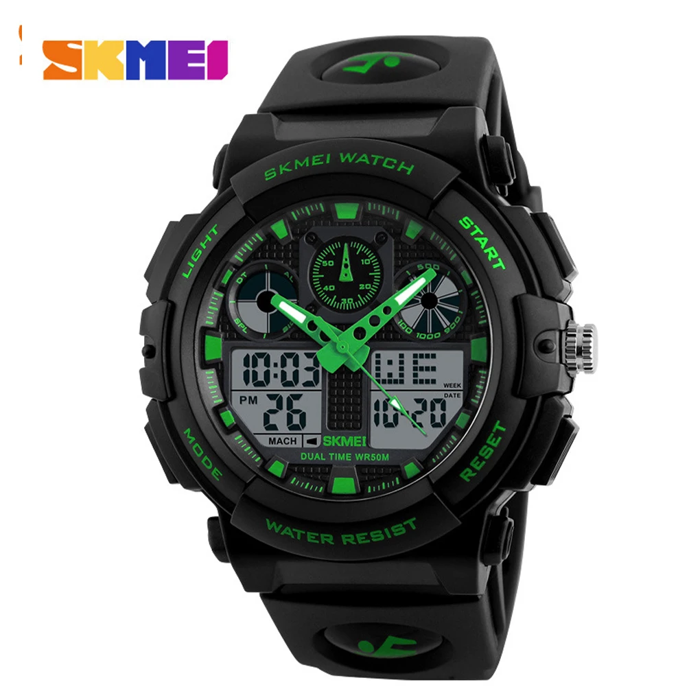 Top Trends: SKMEI Watch Analog Digital Display Watch 50-meter Waterproof Sports Wristwatch Men’s Accessory, Yellow Shoppable Styles