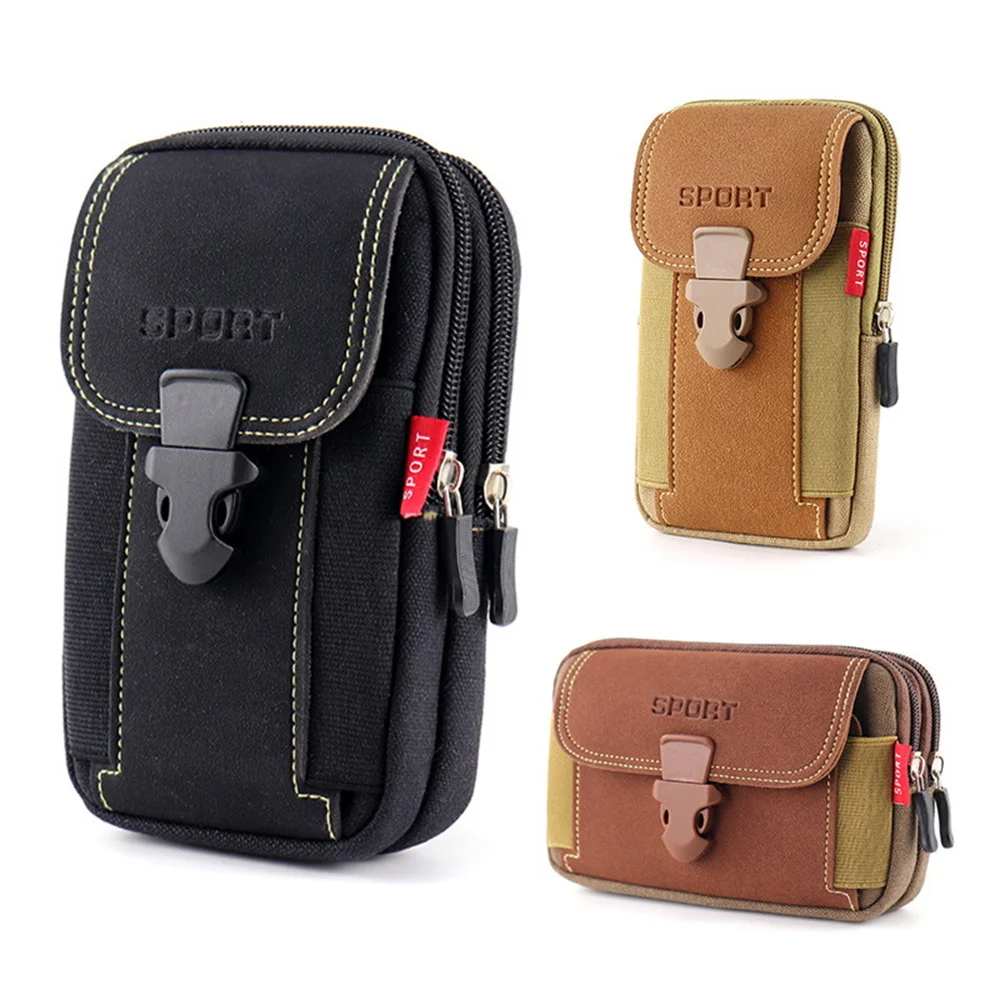 Top Trends: Waist Pack Men&#039;s Casual Bag Travel Purse Waterproof Belt Zipper Tactical Outdoor Sport Fanny Multifunction Pack Phone Pocket Shoppable Styles